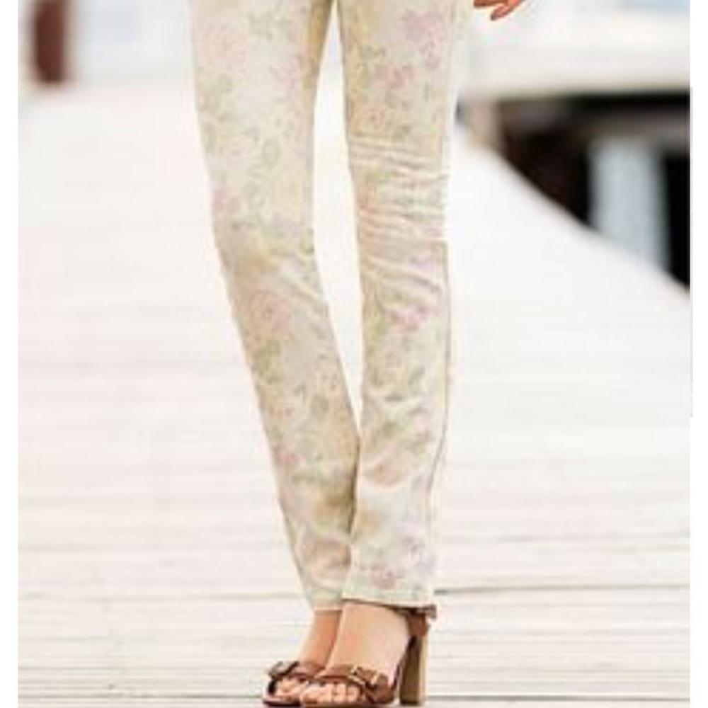 Floral high waisted pants jeans